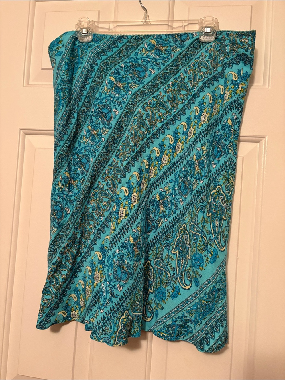 GAP Turquoise Paisley Skirt